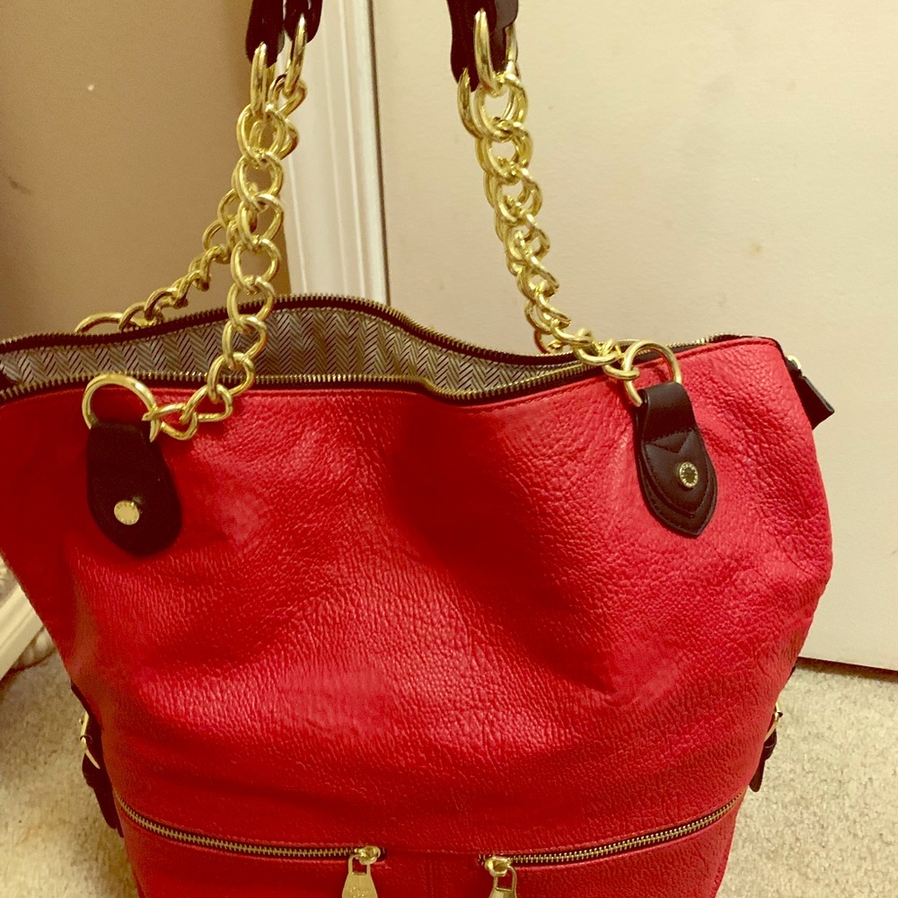 Steve Madden new large red tote bag